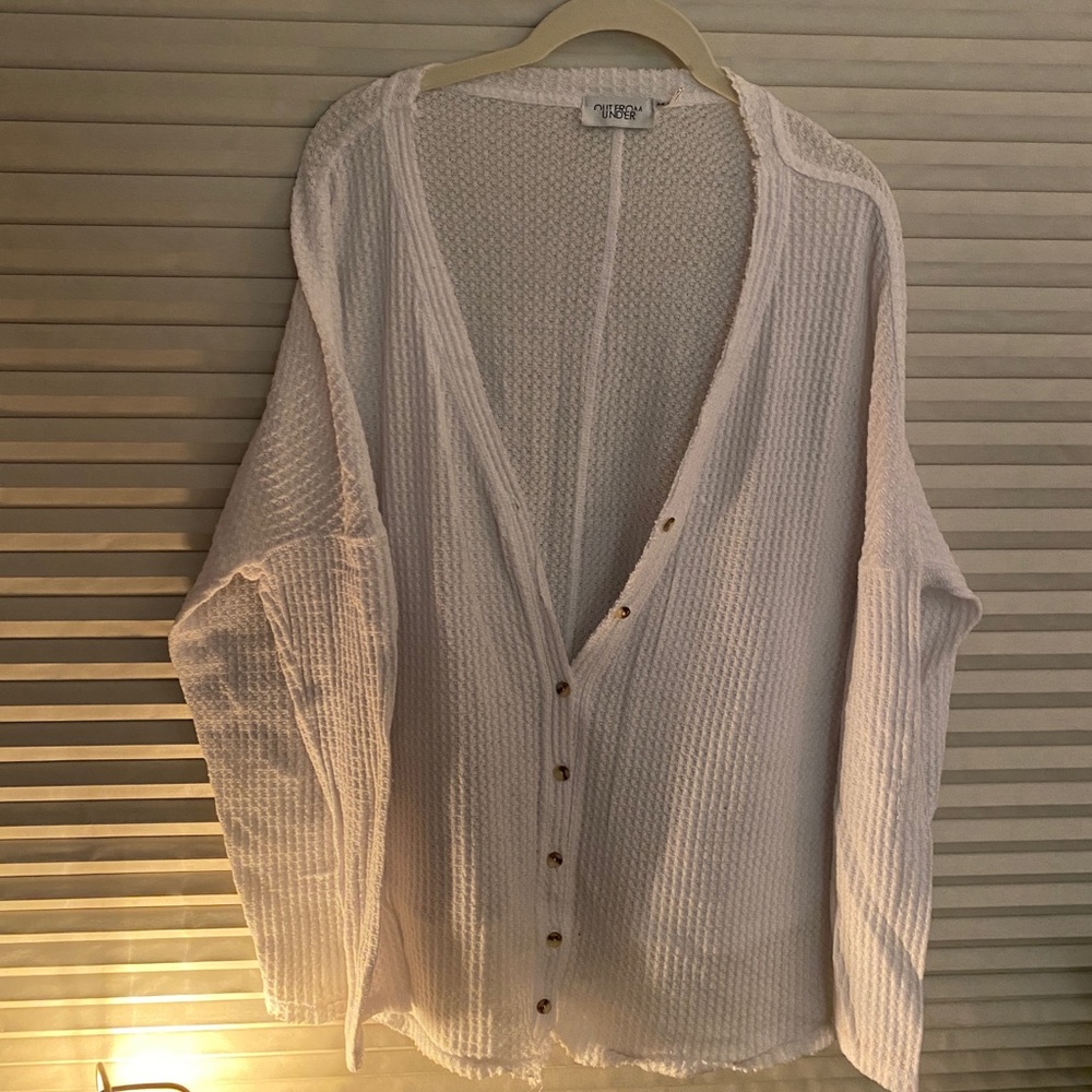 White Out From Under Cardigan